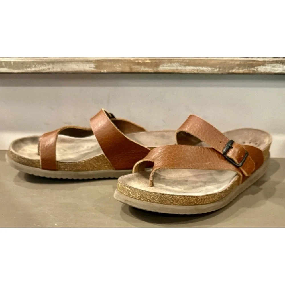 Mephisto Helen Desert Brown Leather Comfort Sandals Size 39 US 8